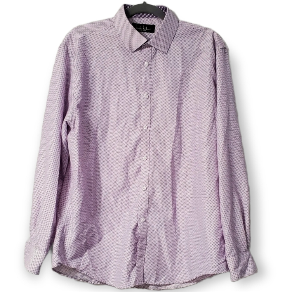 Nicole Miller New York Men’s Long Sleeve Button Down Shirt Size Large 16-16.5